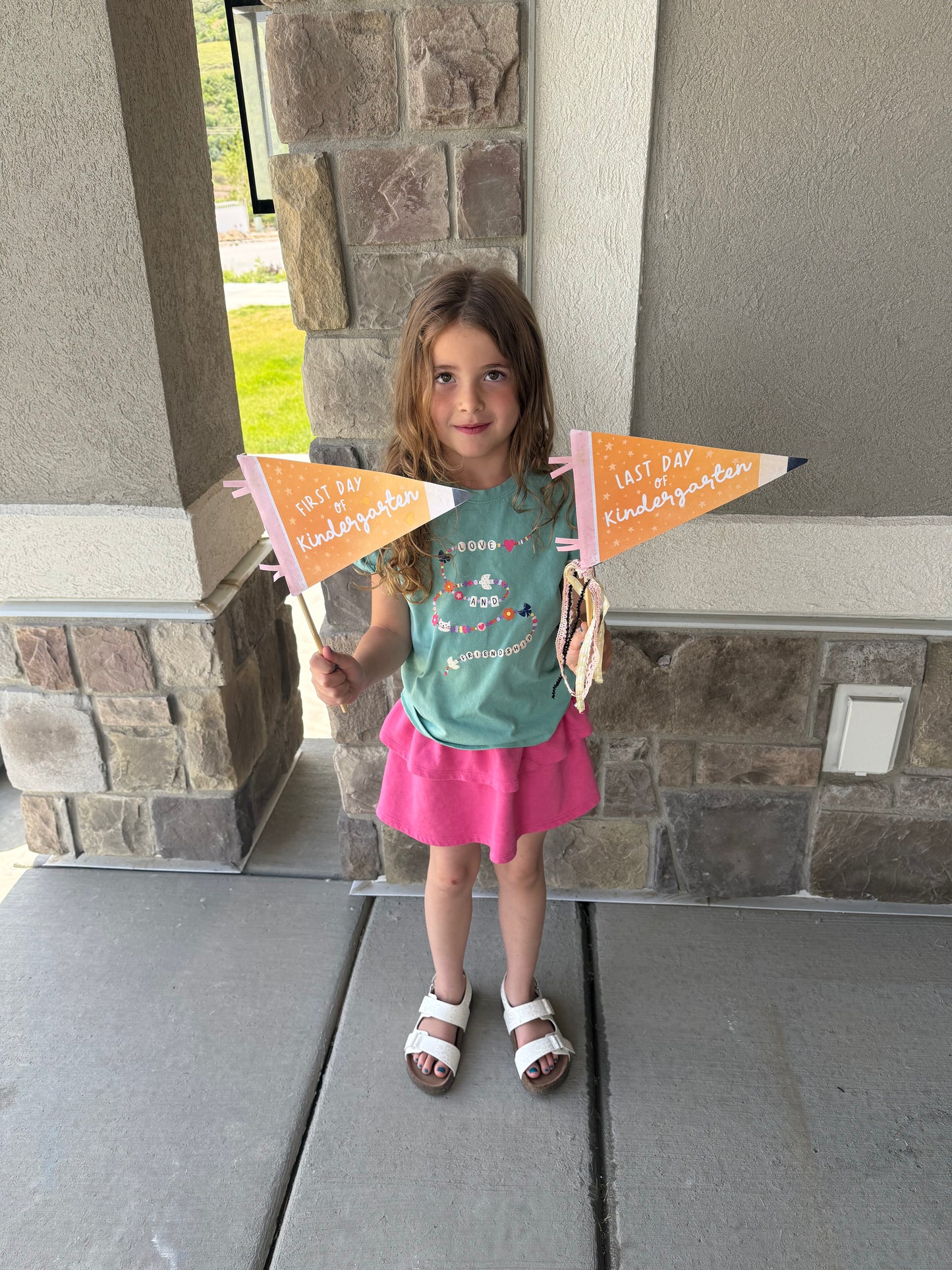 First Day + Last Day School Pennant Flags