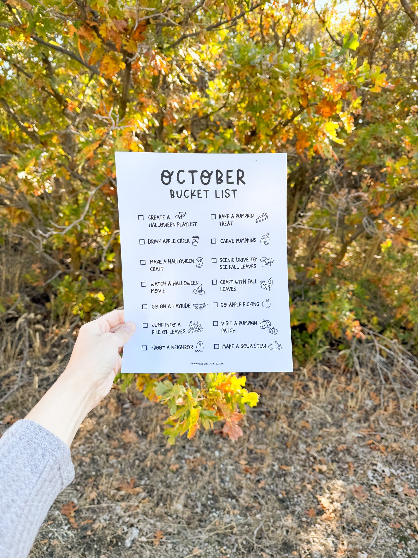 Printable October Halloween Bucket List