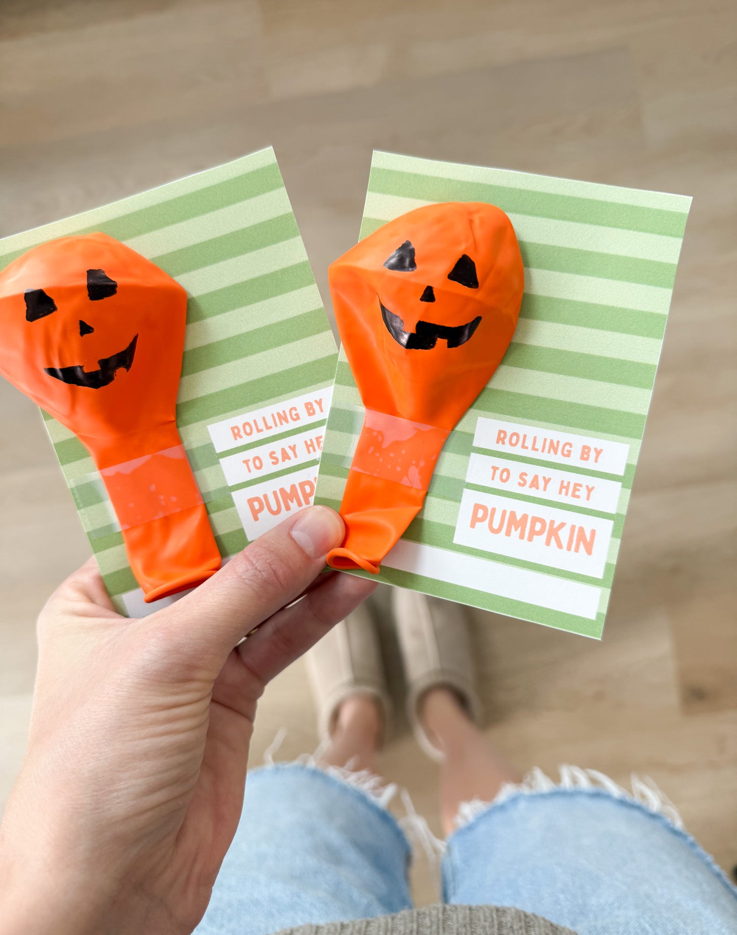 Rollin by to say hey pumpkin tag - printable