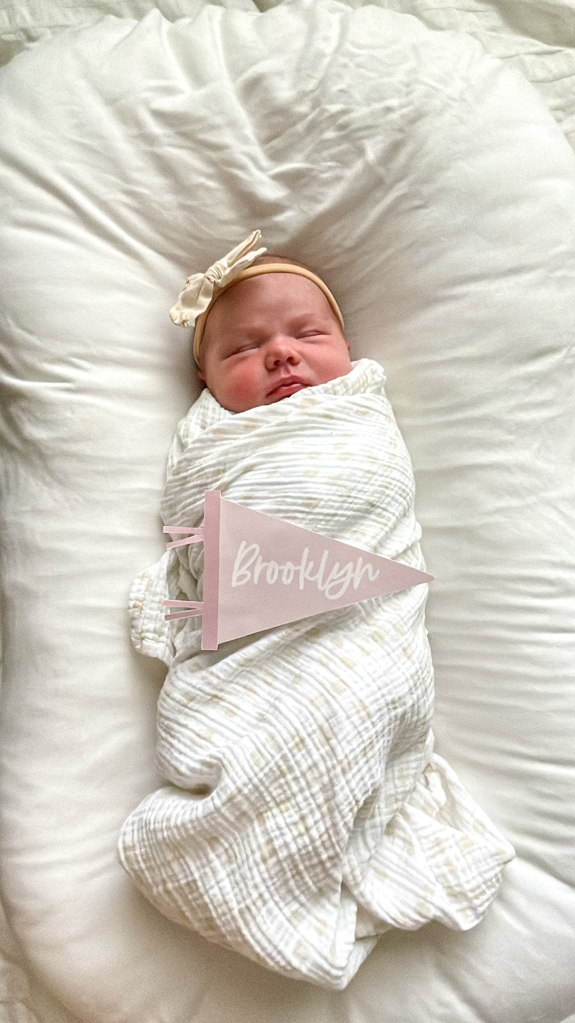 Birth Announcement Mini Flag Pennant Printable