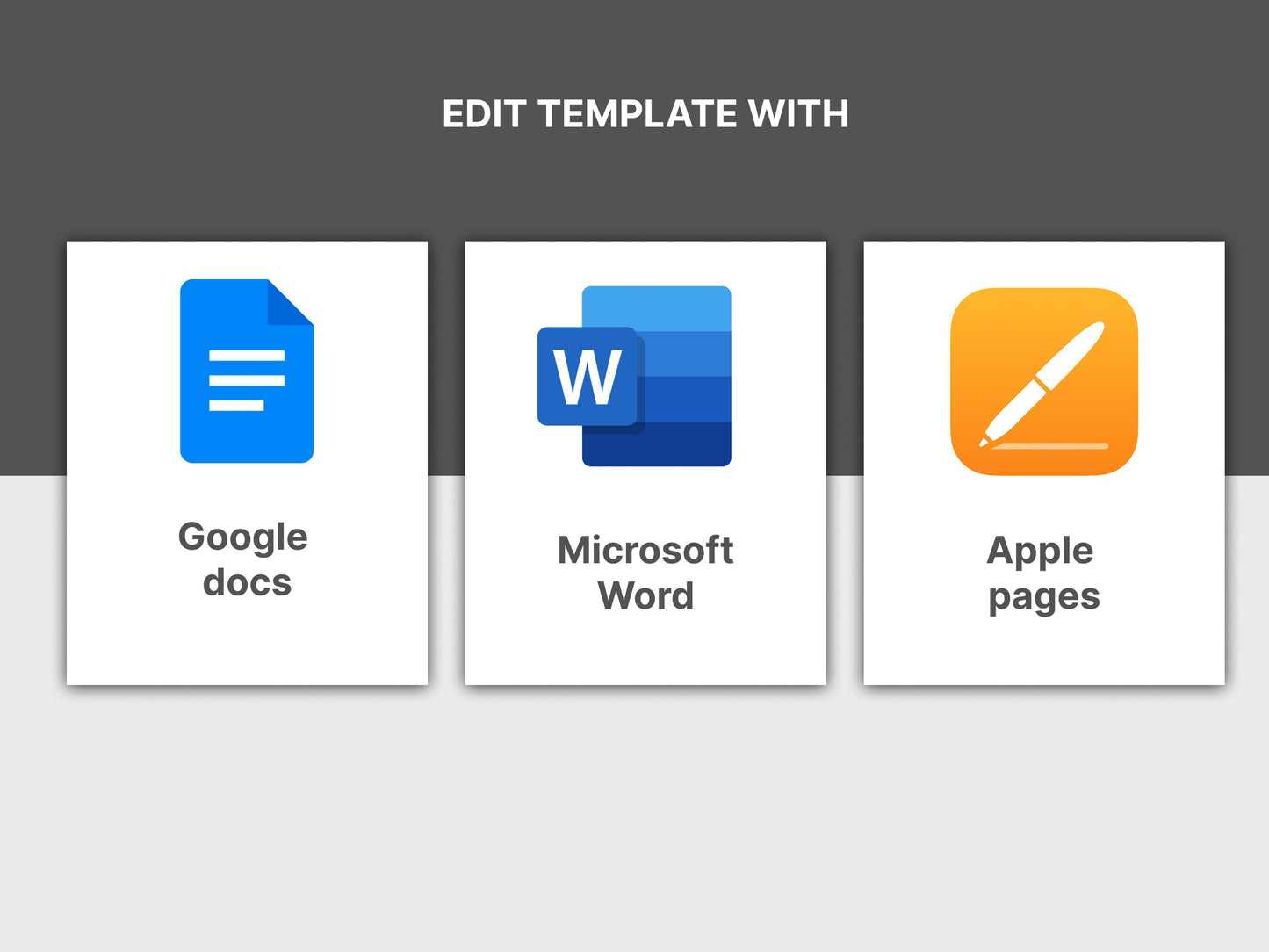 Professional Modern Resume Template for pages, word & google docs, cover letter, clean design