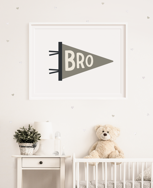 Bro Pennant Flag Print