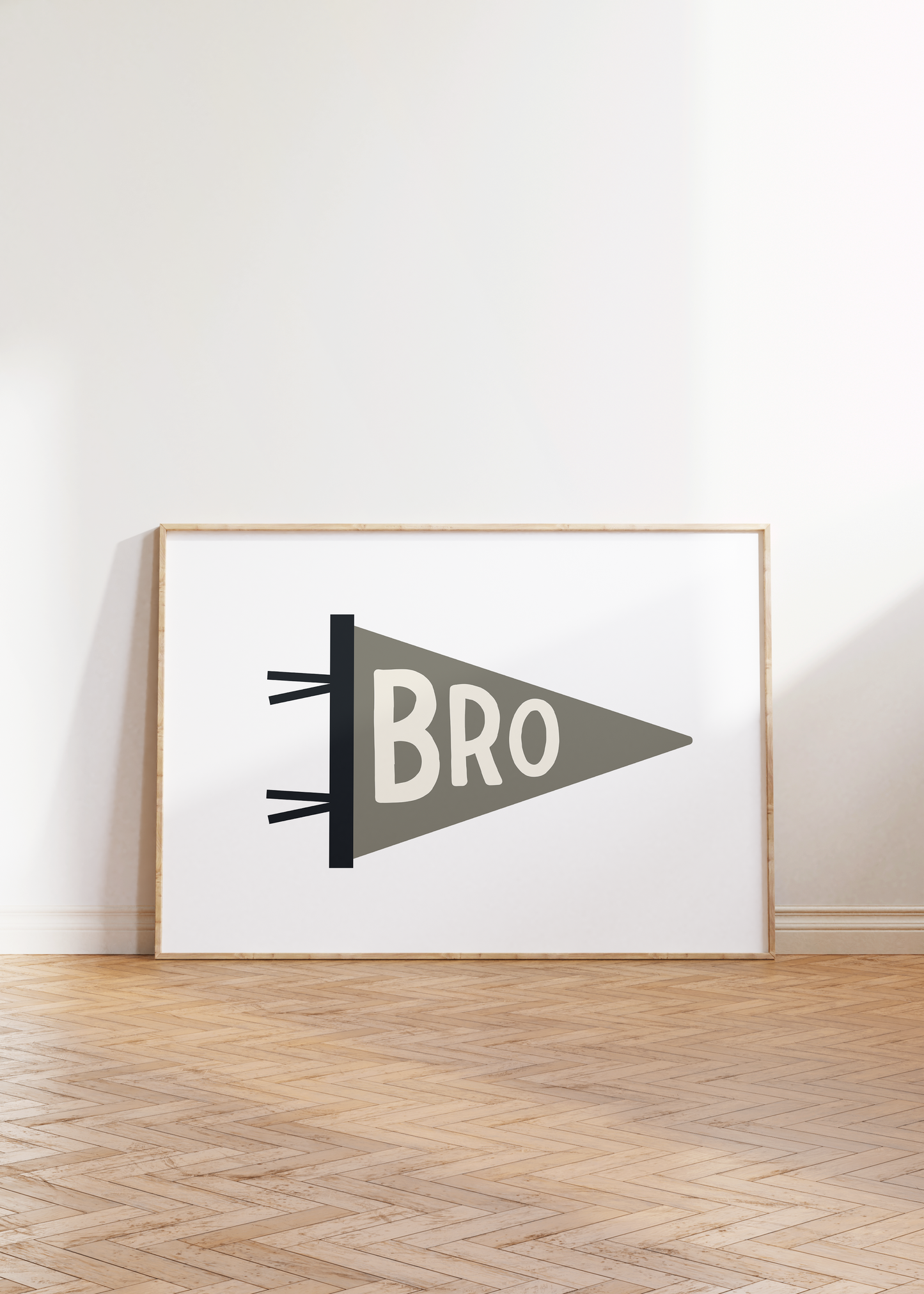 Bro Pennant Flag Print