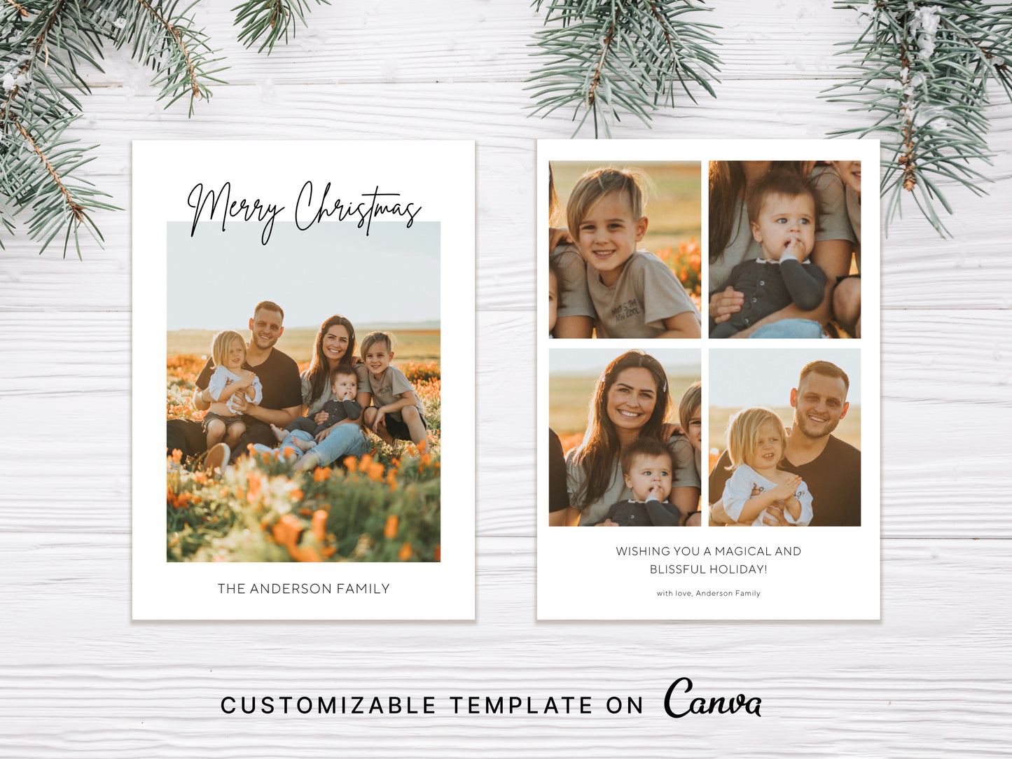 Modern Christmas Card Template