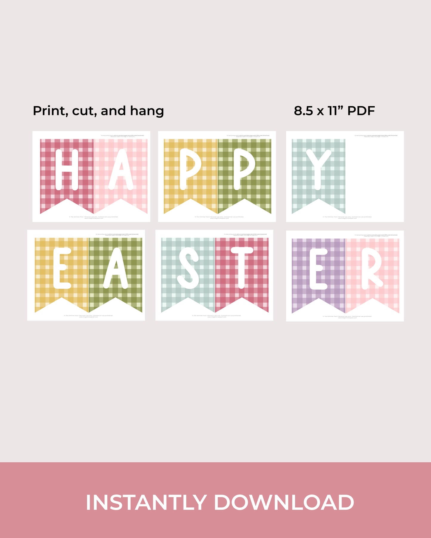 Happy Easter Banner Garland Printable