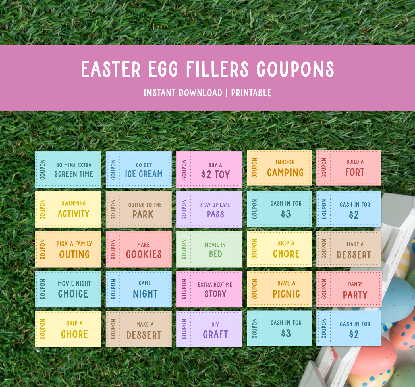 Printable Easter Egg Filler Coupons