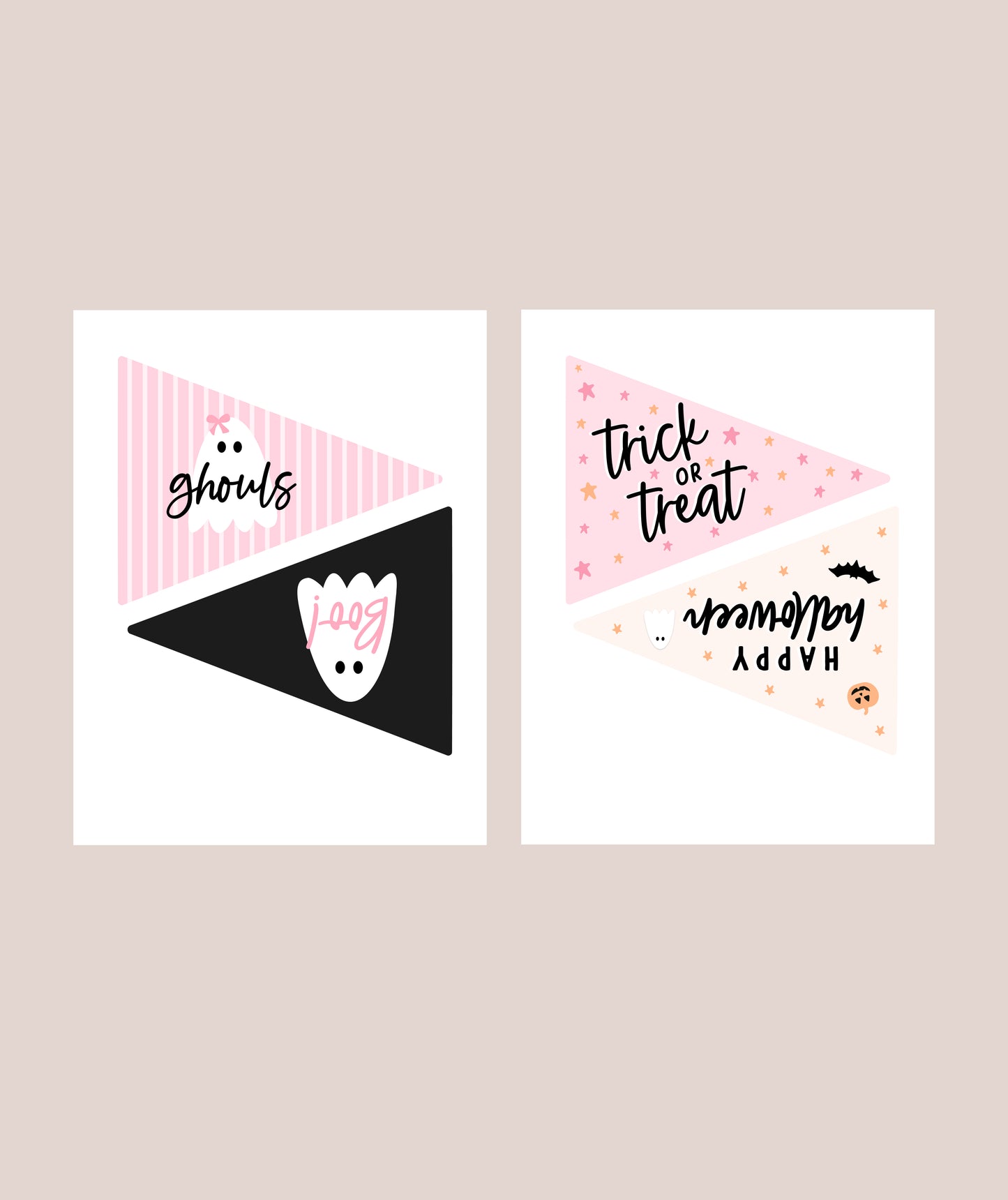 Printable Halloween Pennant Flags