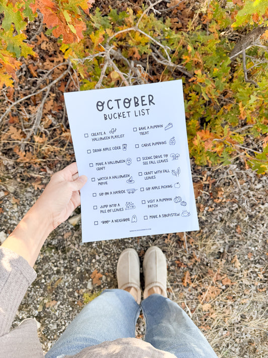 Printable October Halloween Bucket List
