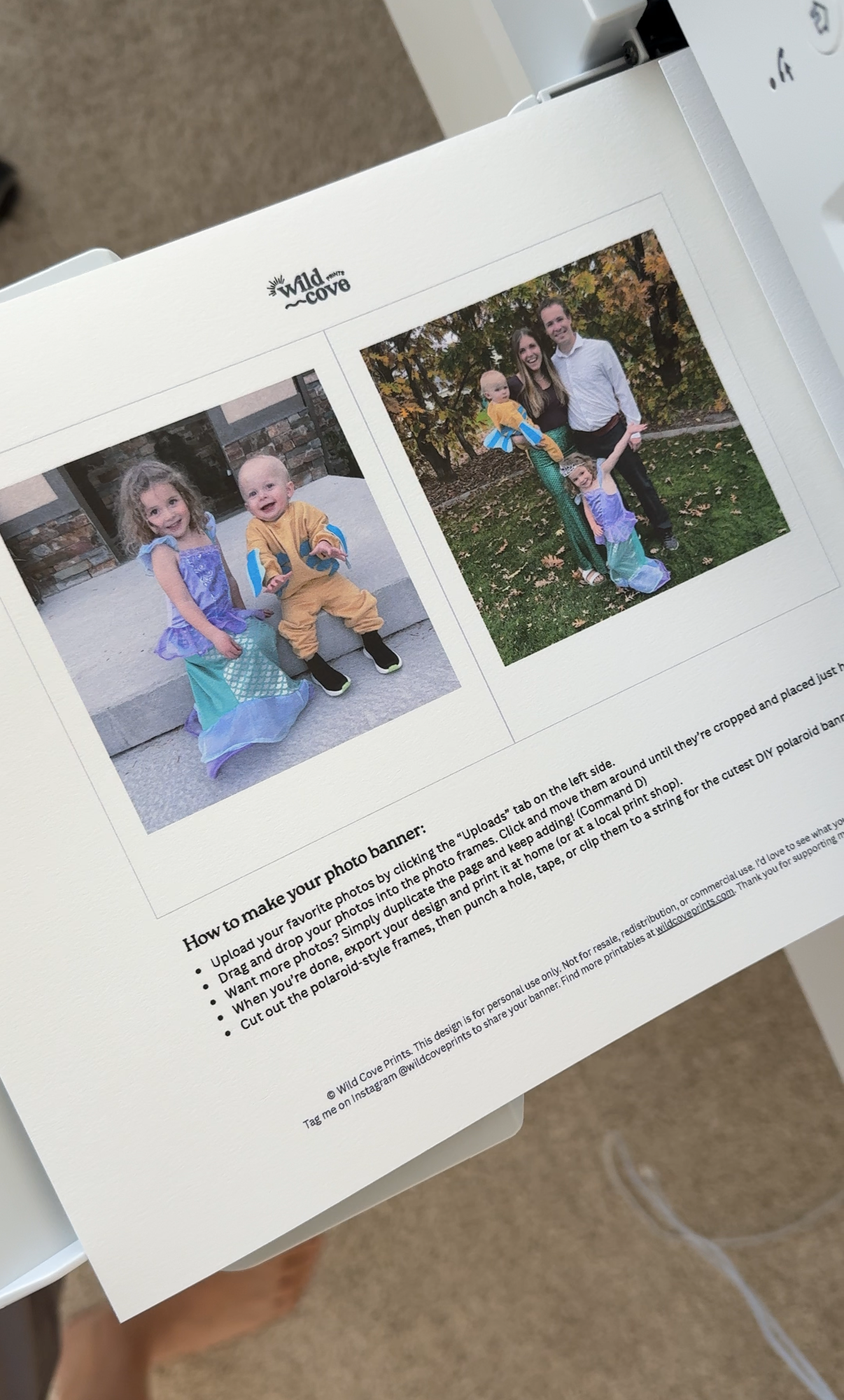 Polaroid Photo Banner Printable