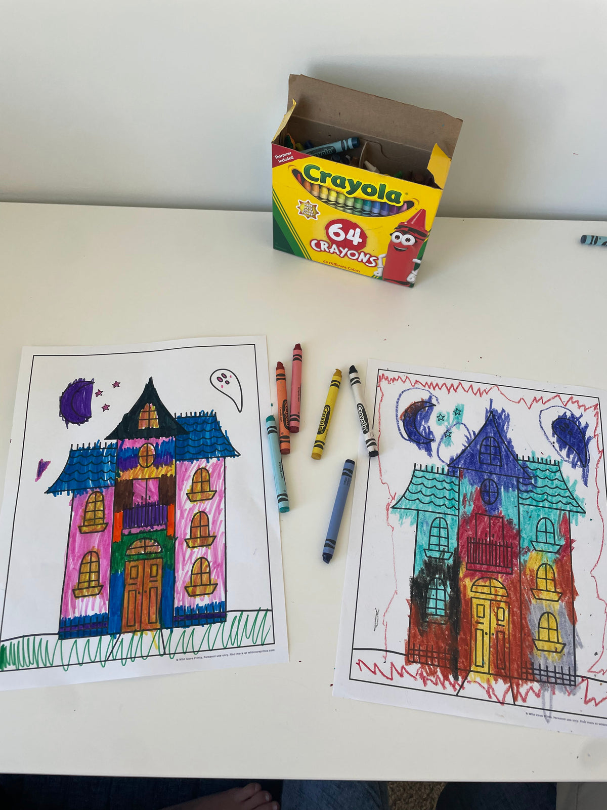 Halloween Haunted House Coloring Page