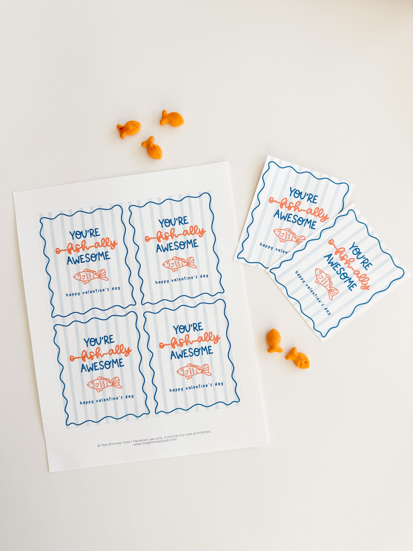 You're o-fish-ally awesome classroom valentine