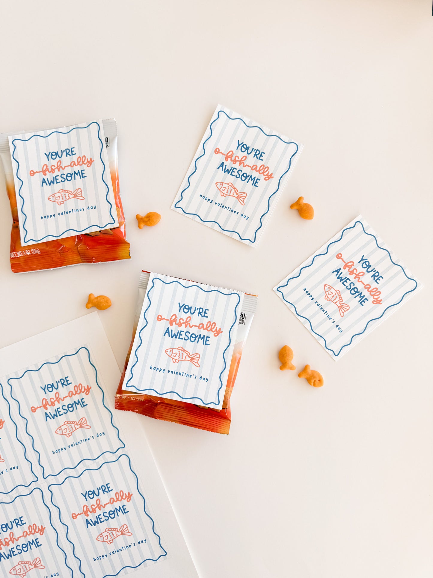 You're o-fish-ally awesome classroom valentine