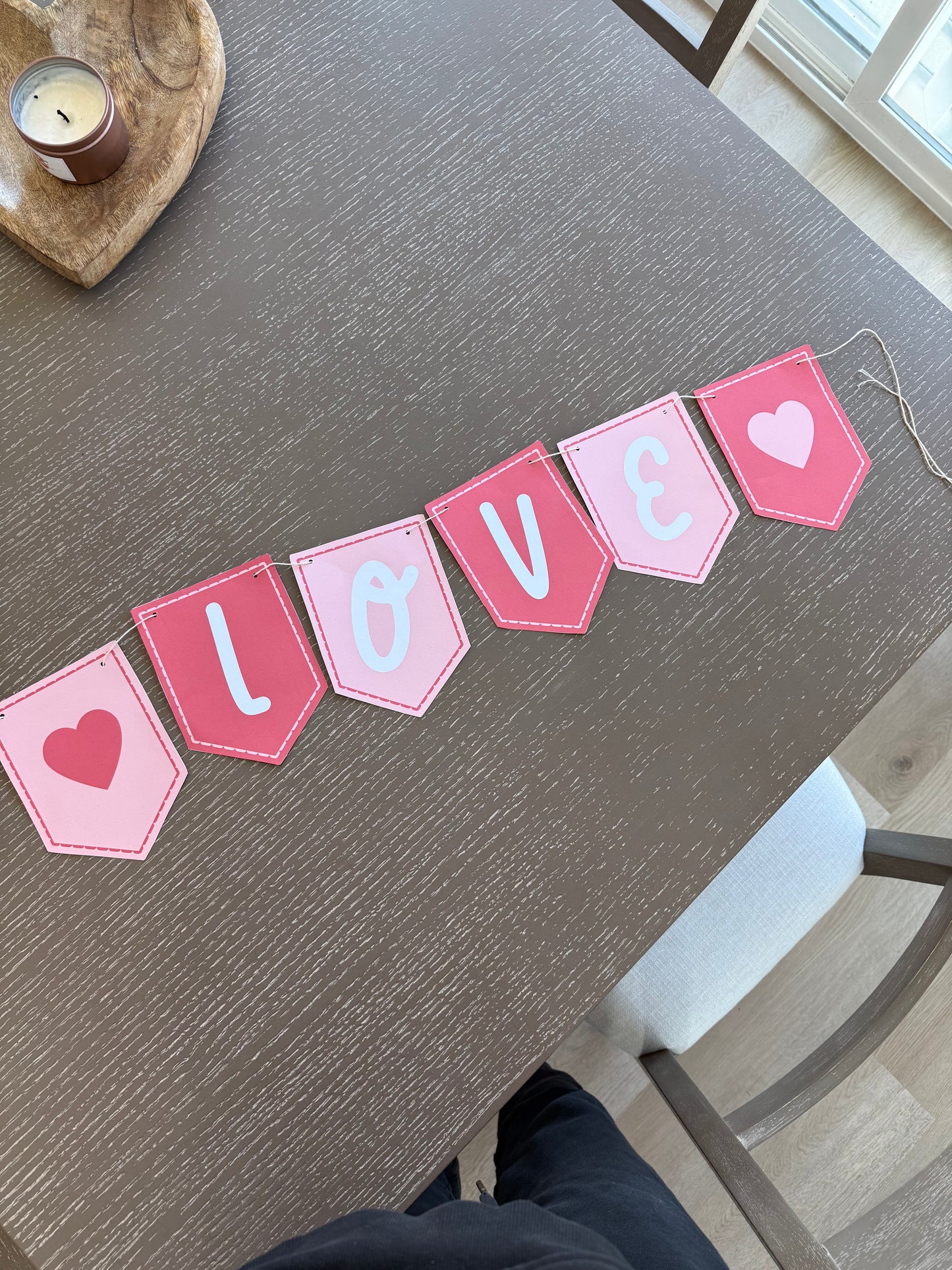 Love Valentines Banner: Valentine Garland | Printable banner