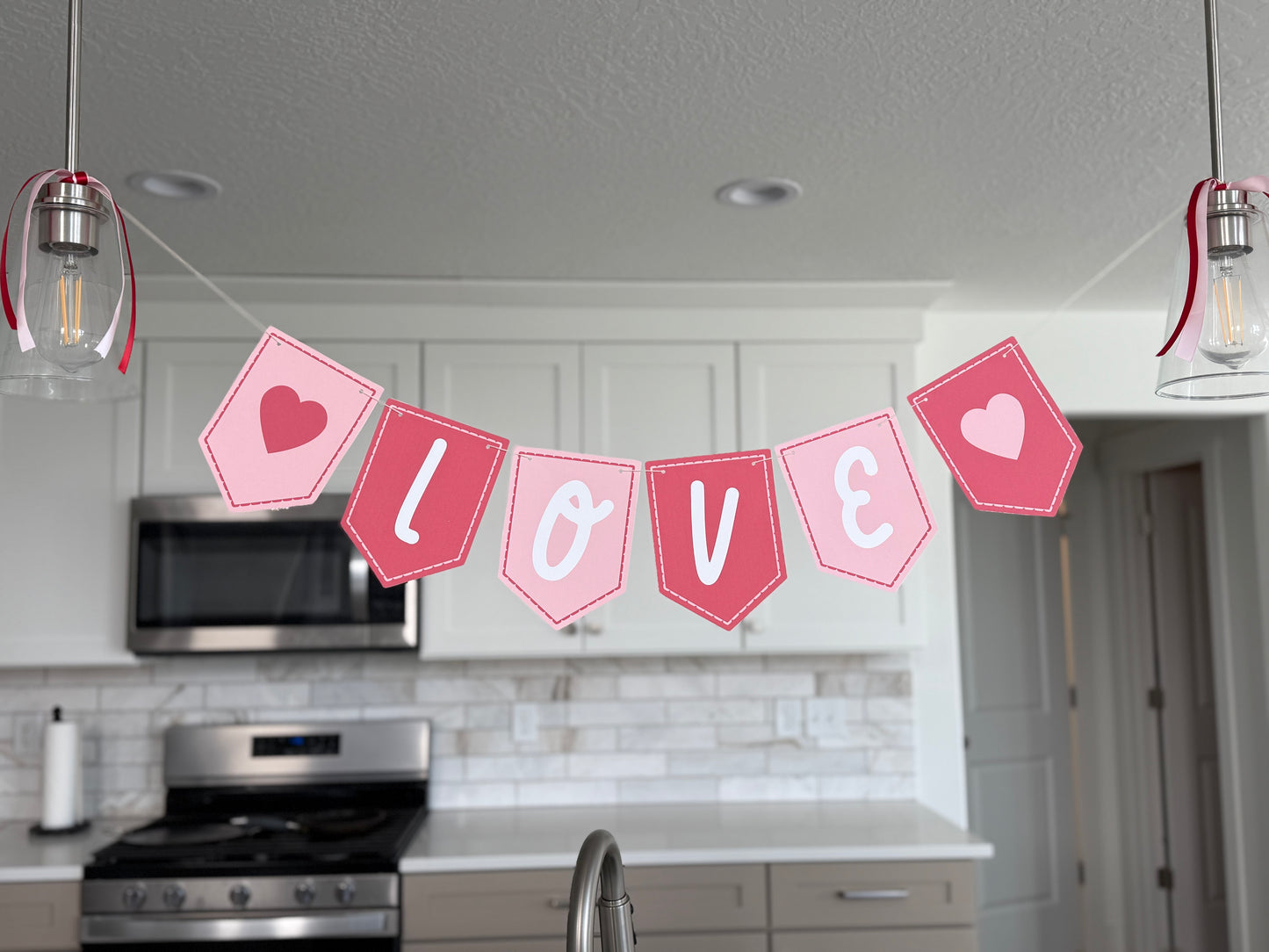 Love Valentines Banner: Valentine Garland | Printable banner