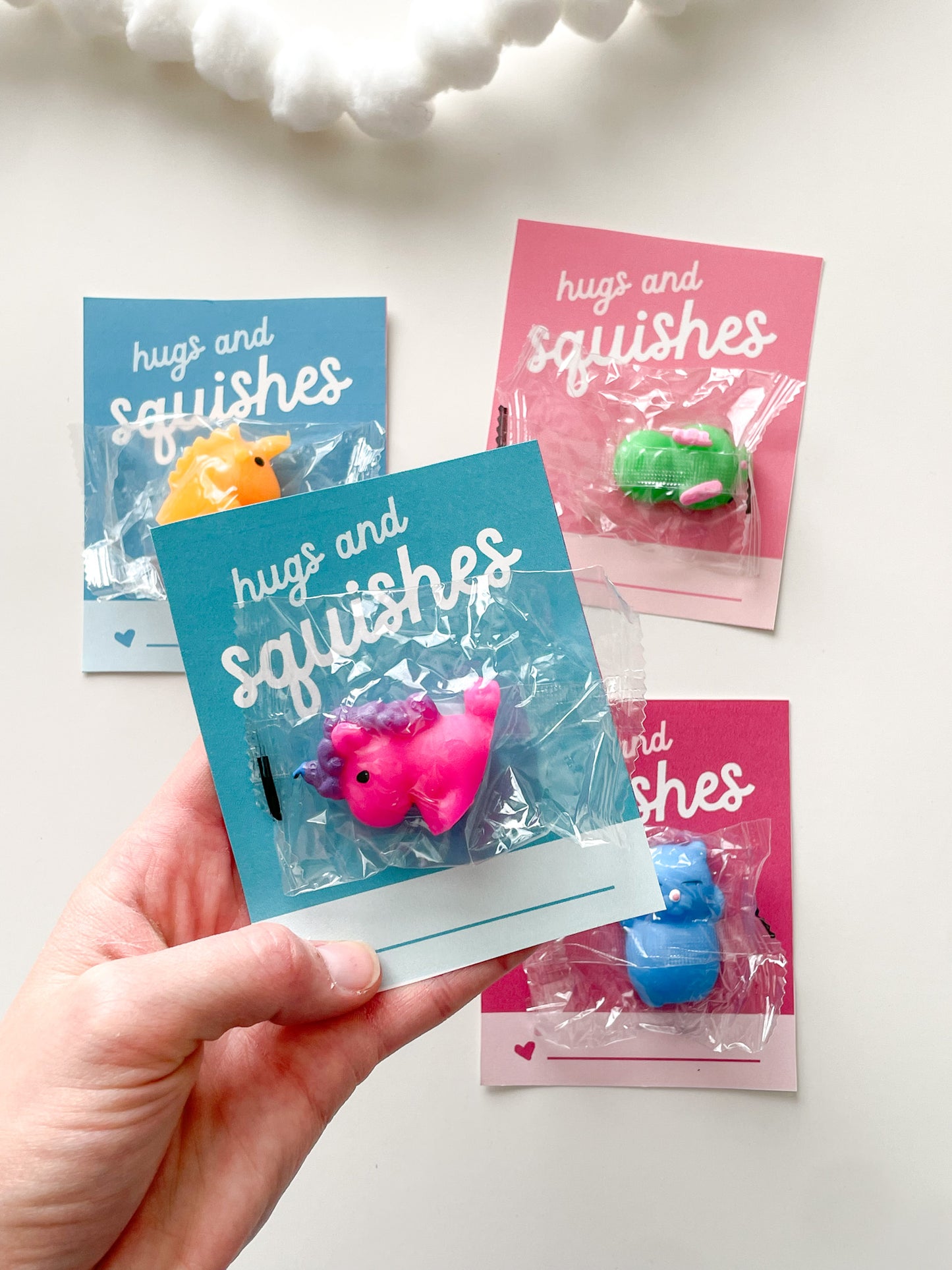 Hugs and Squishes — Printable Valentines