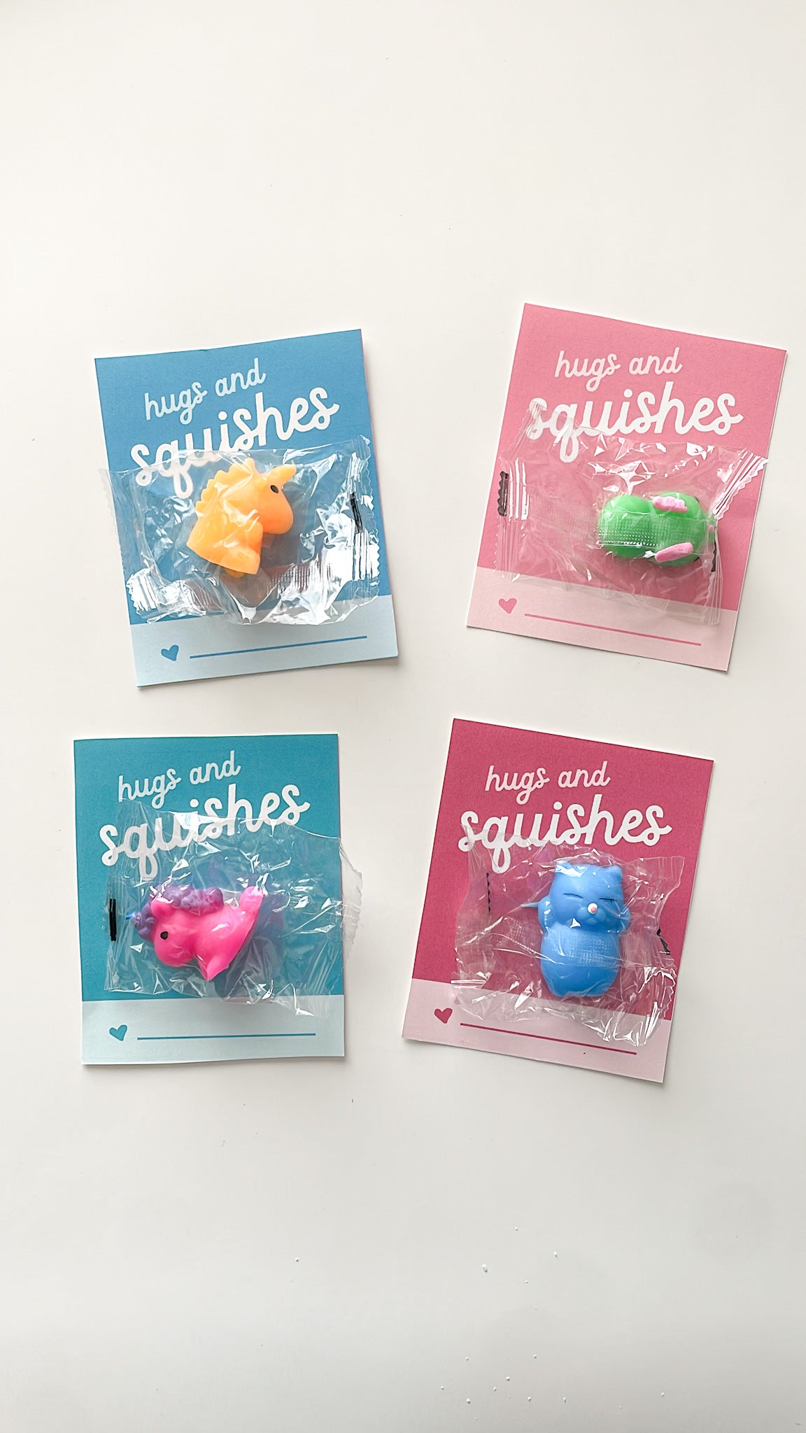 Hugs and Squishes — Printable Valentines