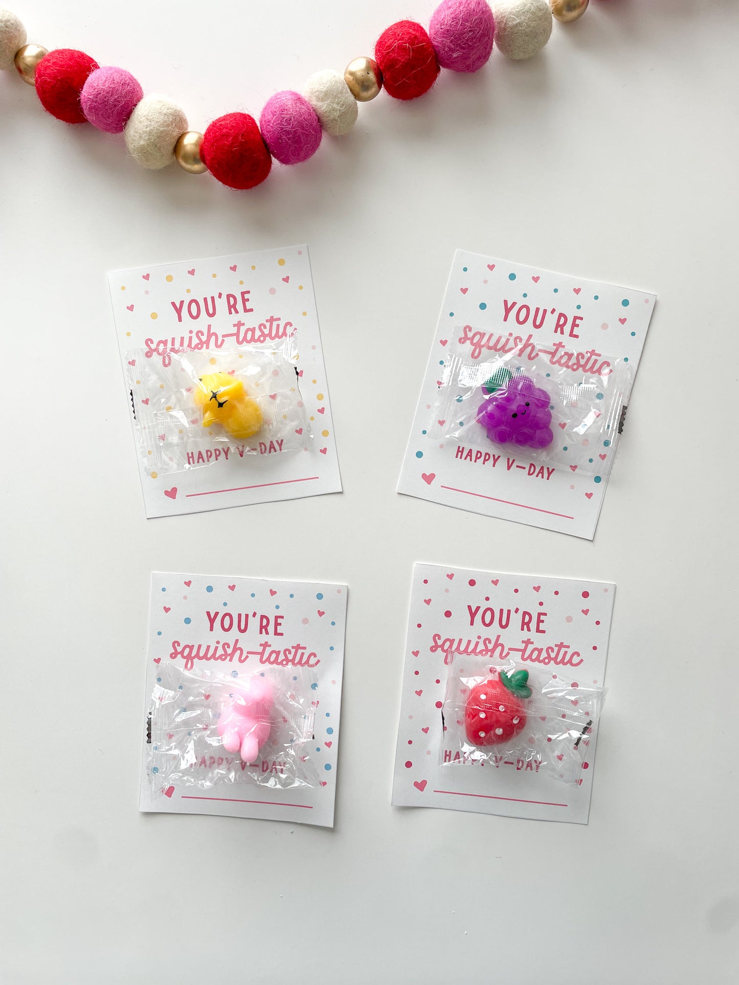 You're squish-tastic — Printable Valentines