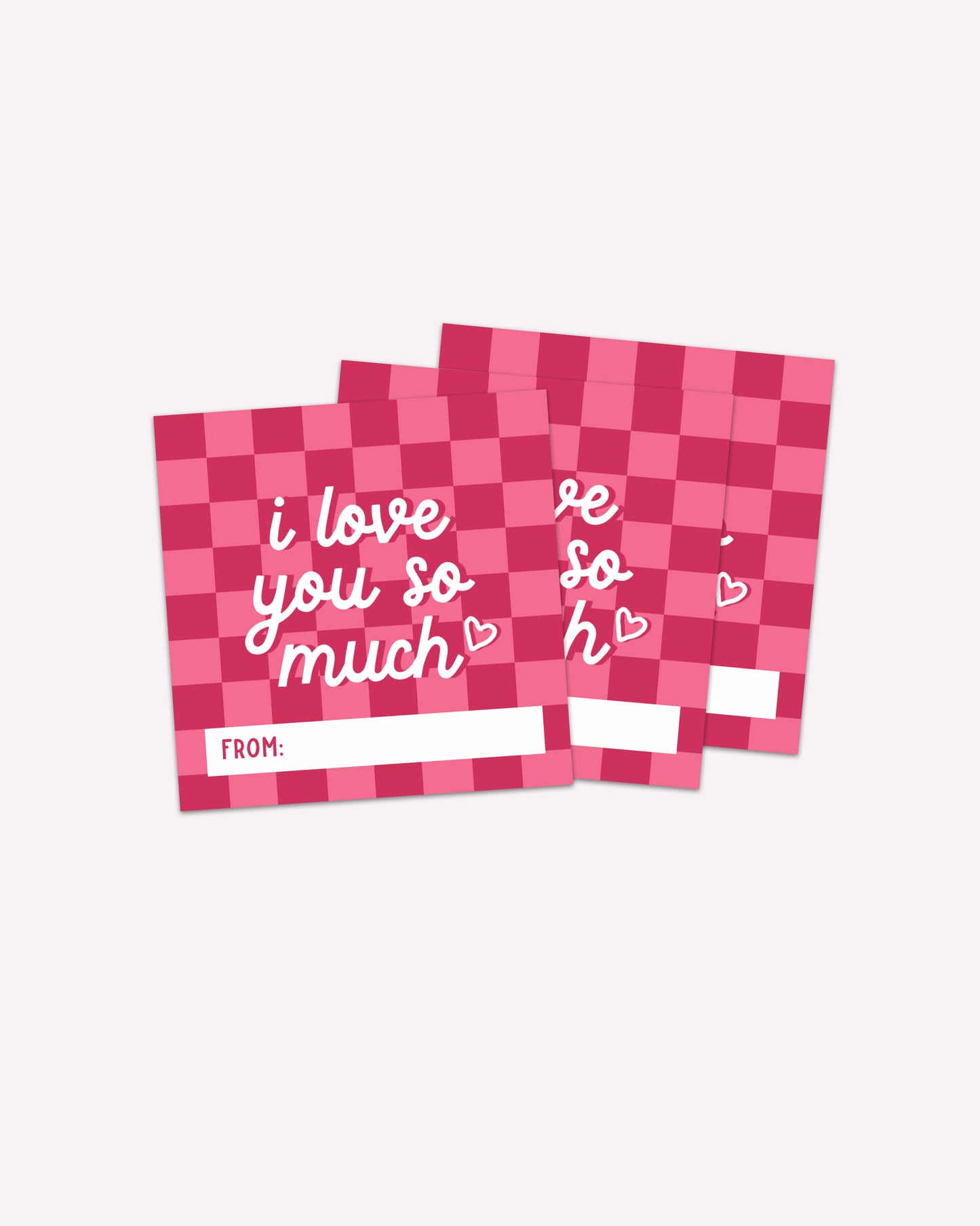 Printable valentine cards - I love you so much