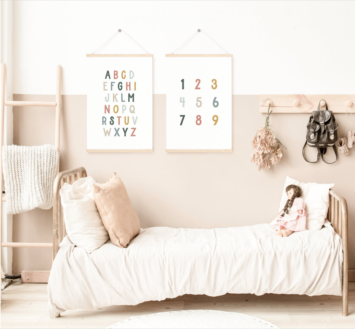 Boho Rainbow Alphabet & Numbers Print