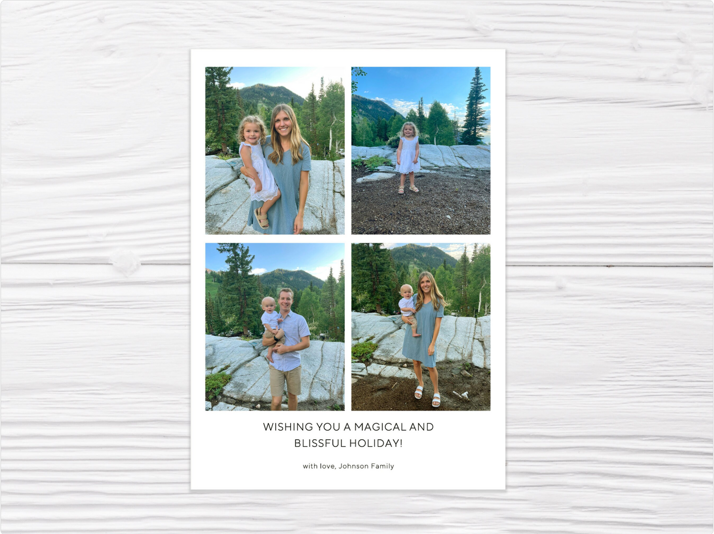 Merry Christmas with 4 photo grid editable Template