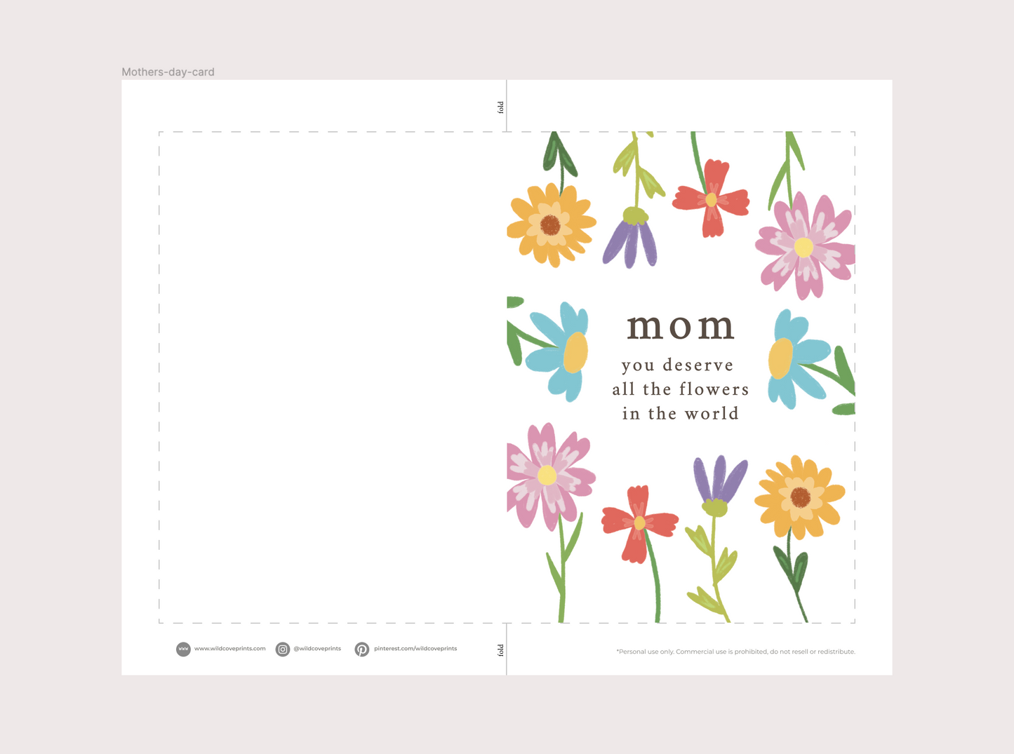 Mother's Day Card - You deserve all the flowers