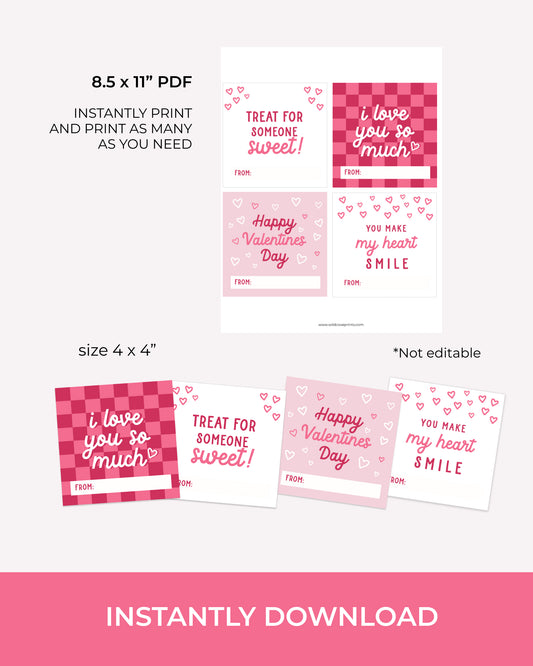Valentine's Day Variety Cards — Printable Valentines