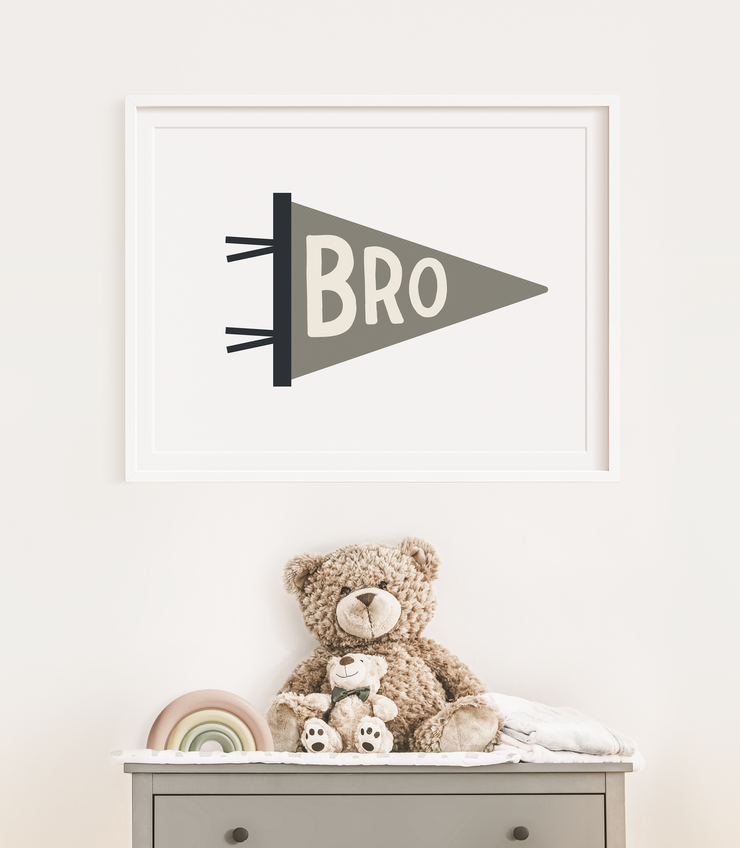 Bro Pennant Flag Print