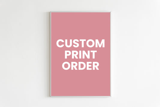 Custom Color or Text Art Print - Personalize print, Color Match, Color my print