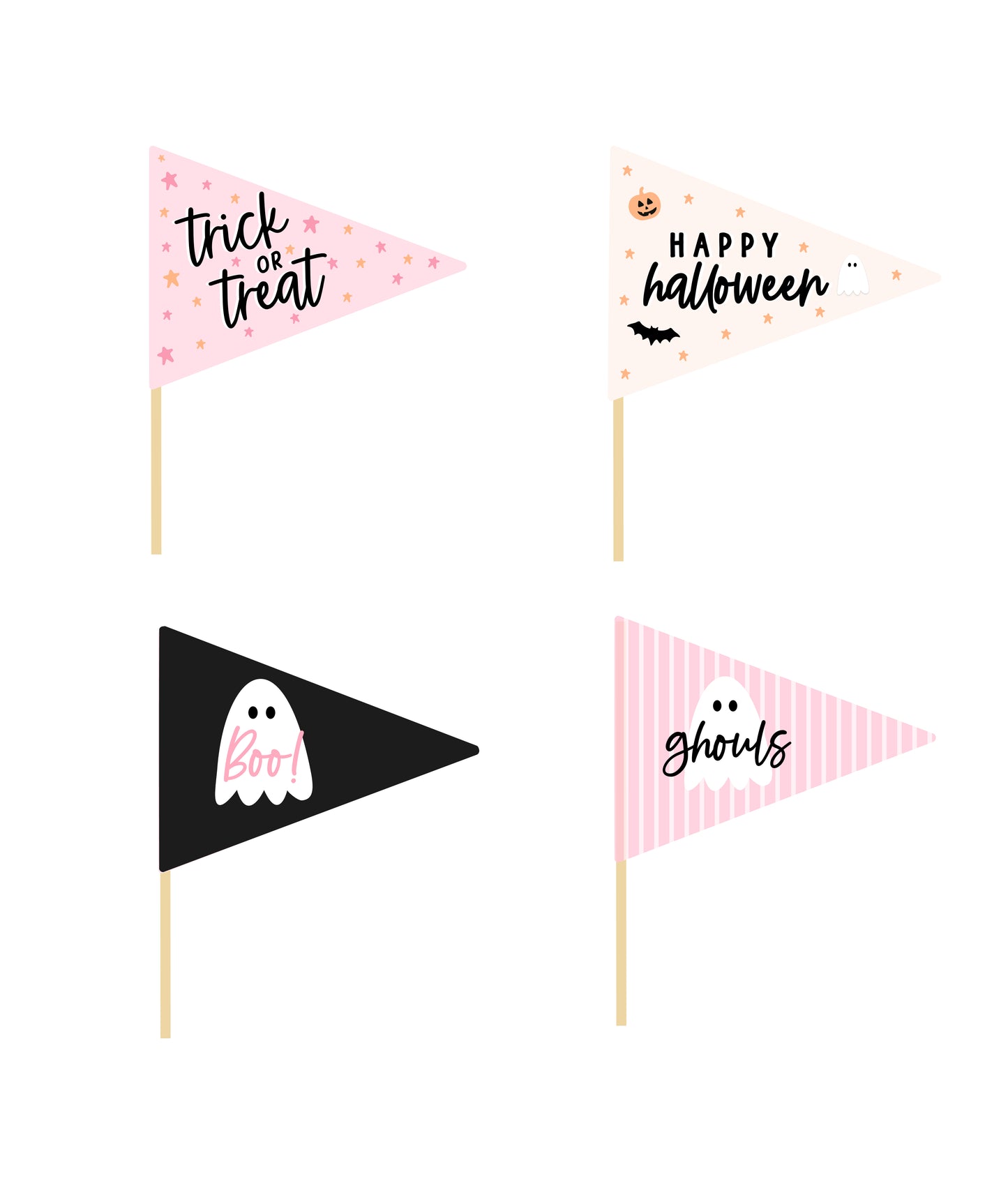 Printable Halloween Pennant Flags