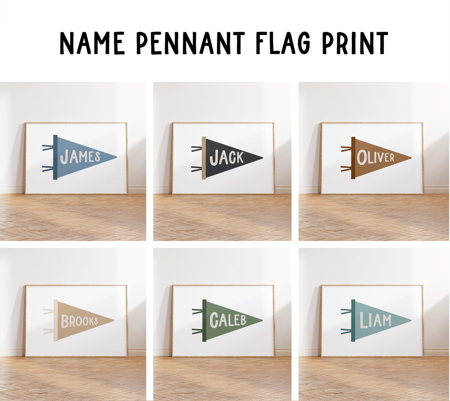 Personalized Name Pennant Print