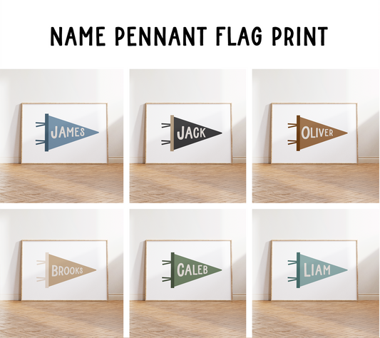 Personalized Name Pennant Print