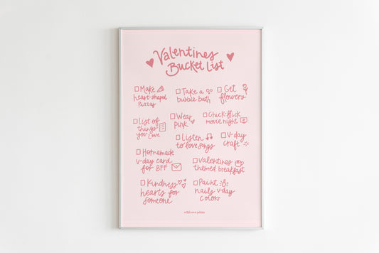 Printable Valentine's Bucket List