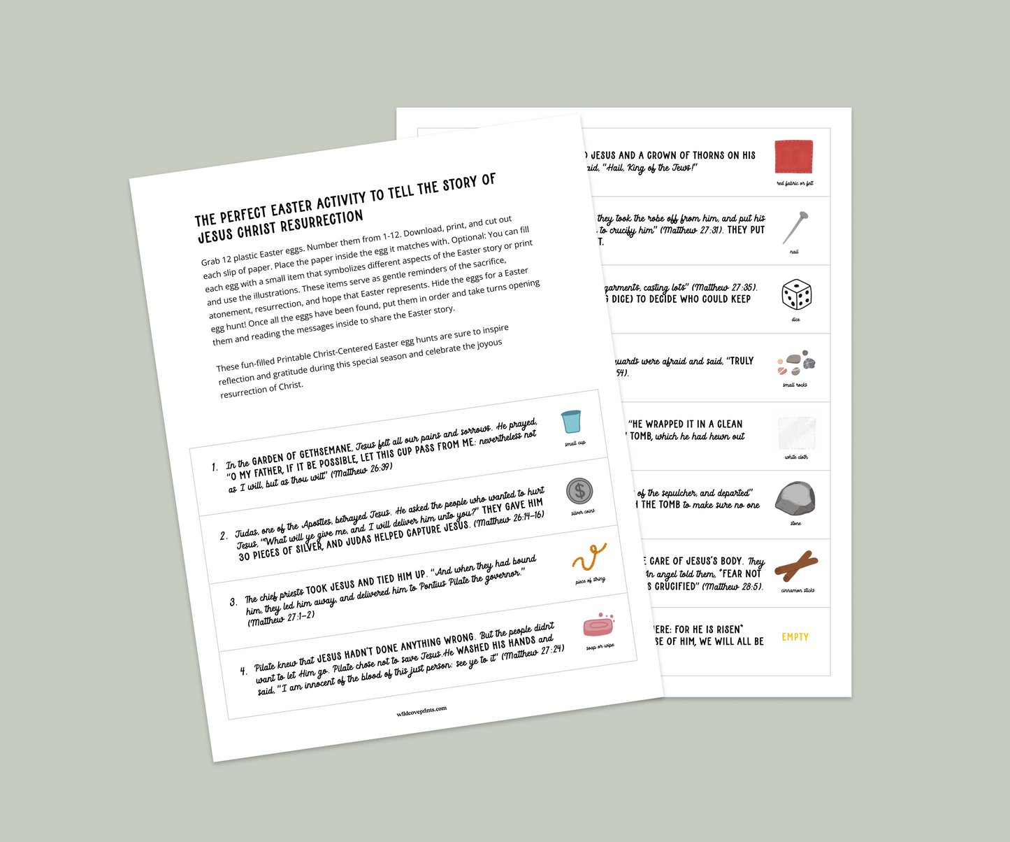 Easter Printable Resurrection Eggs