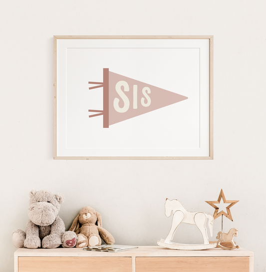 Sis Pennant Flag Print