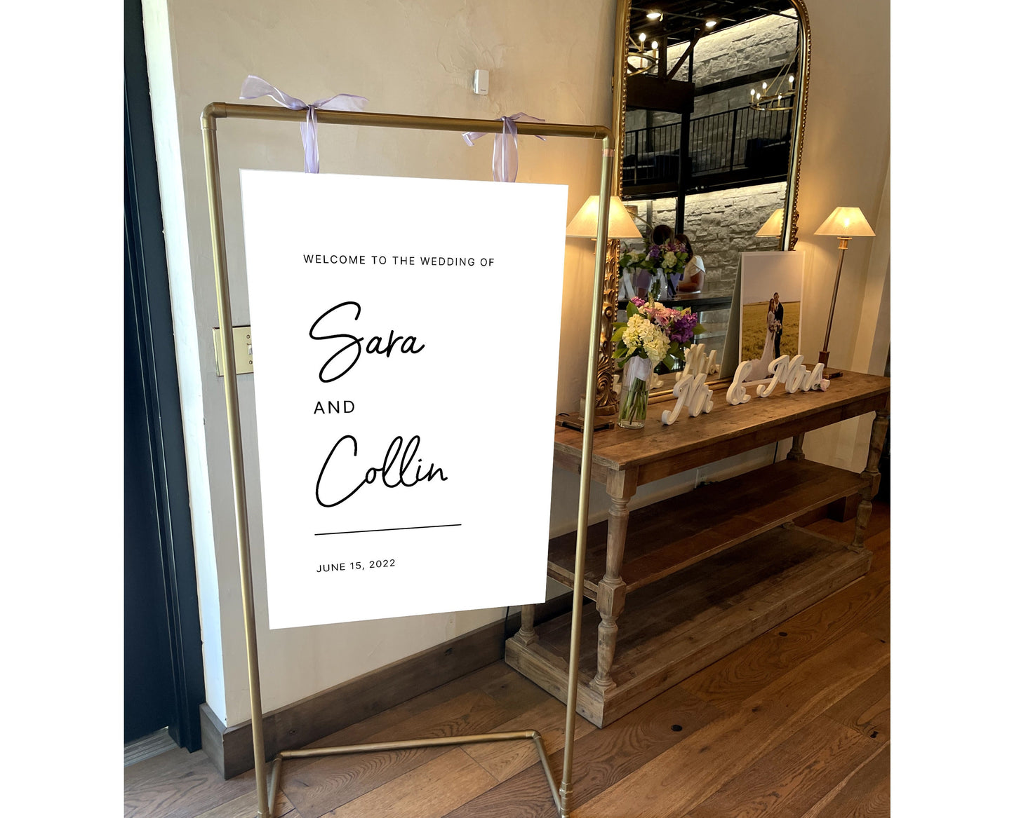 Modern Welcome Wedding Sign