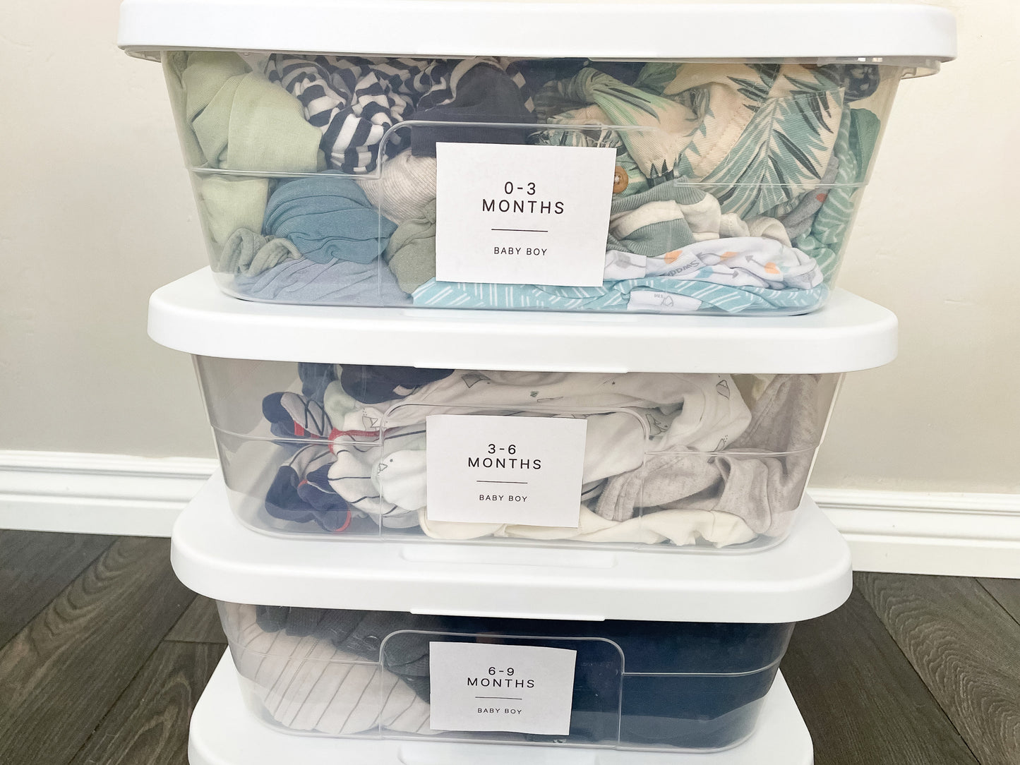 Printable baby storage labels