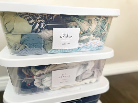 Printable baby storage labels