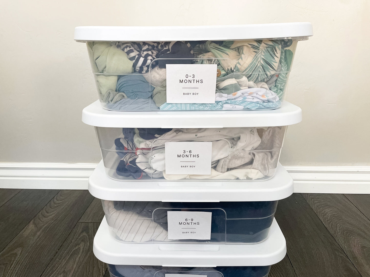 Printable baby storage labels