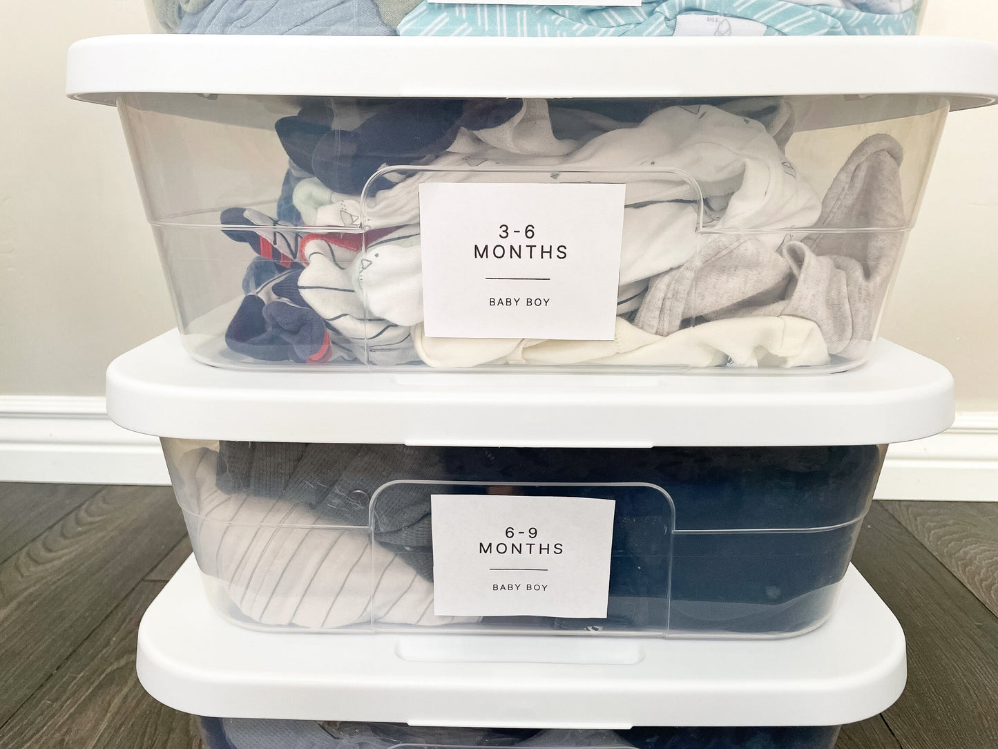 Printable baby storage labels