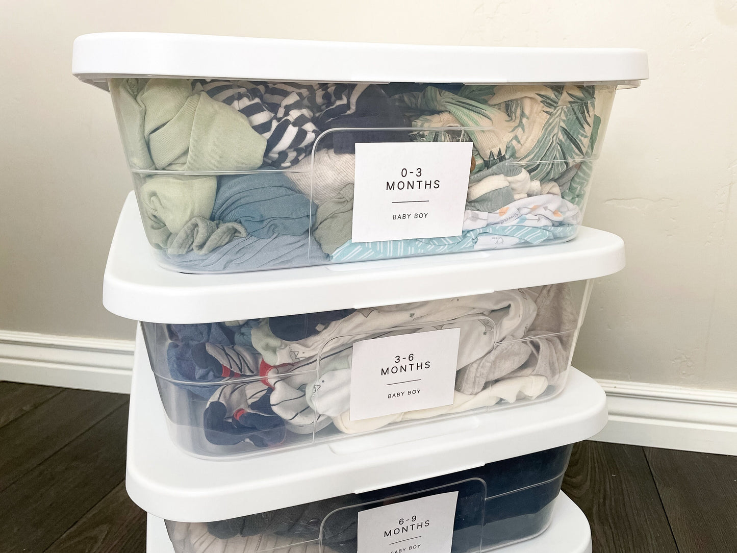Printable baby storage labels