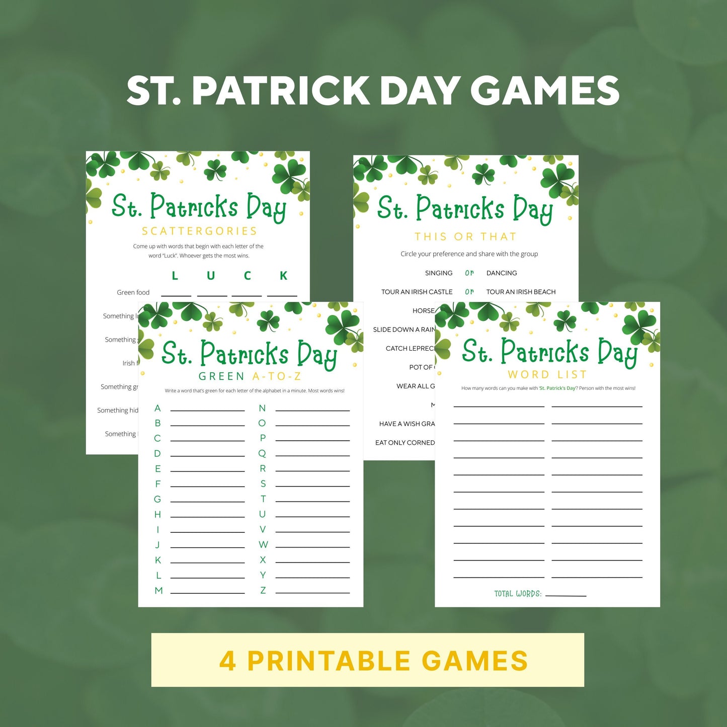 St. Patrick's Day Games