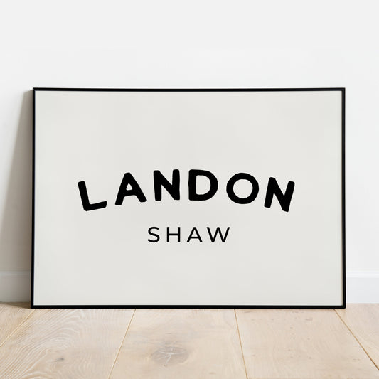 Personalized Name Wall Print