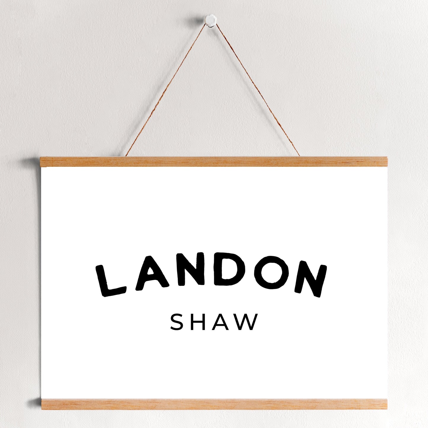 Personalized Name Wall Print (White)