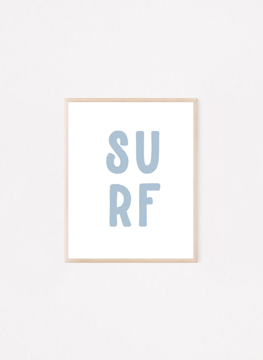Surf Typography Print