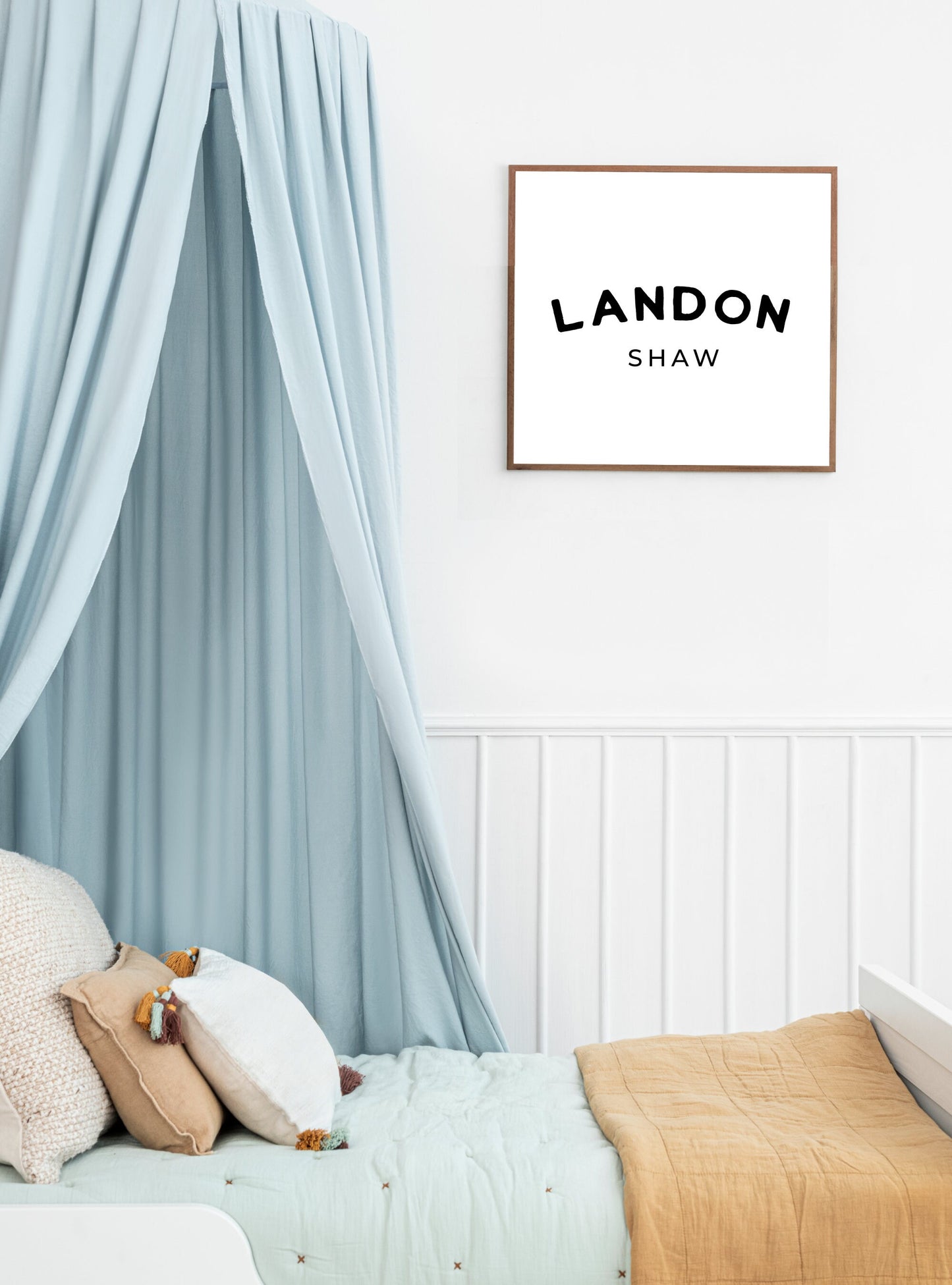 Personalized Name Wall Print (White)