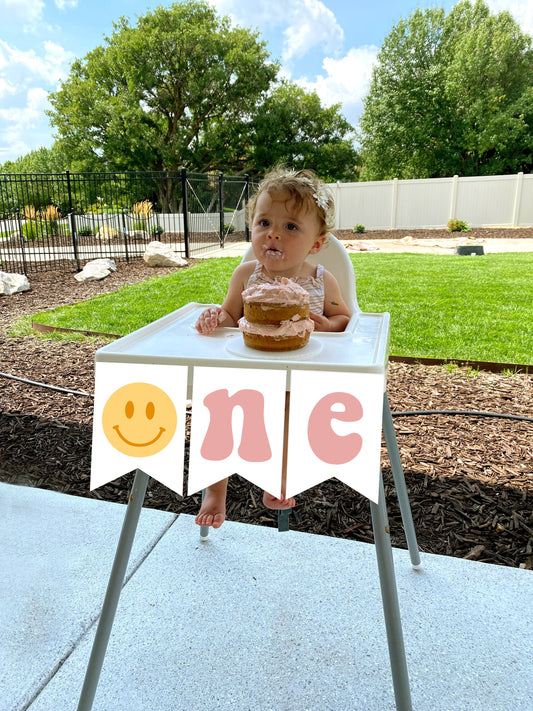 One Happy Gal birthday High Chair banner