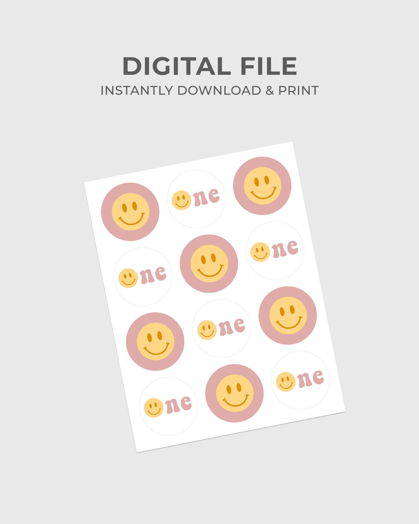 One Happy Gal Birthday Cupcake Toppers