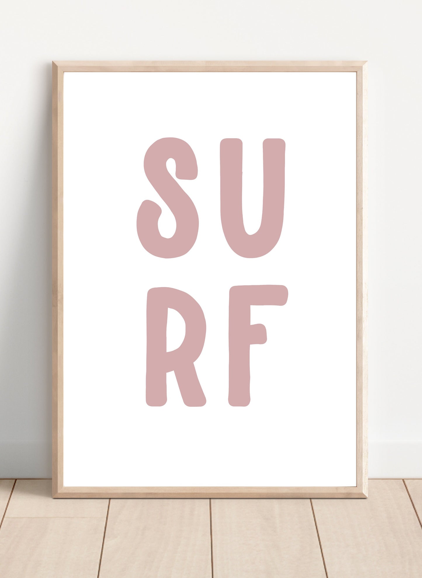 Boho Pink Surf Gallery Wall Art Set of 6 prints