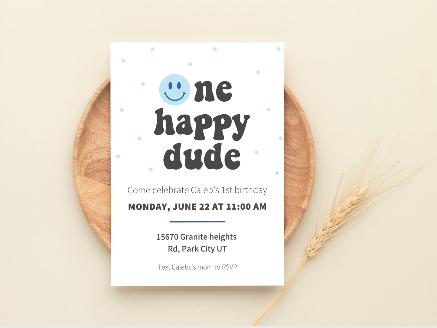 One Happy Dude blue birthday printable bundle