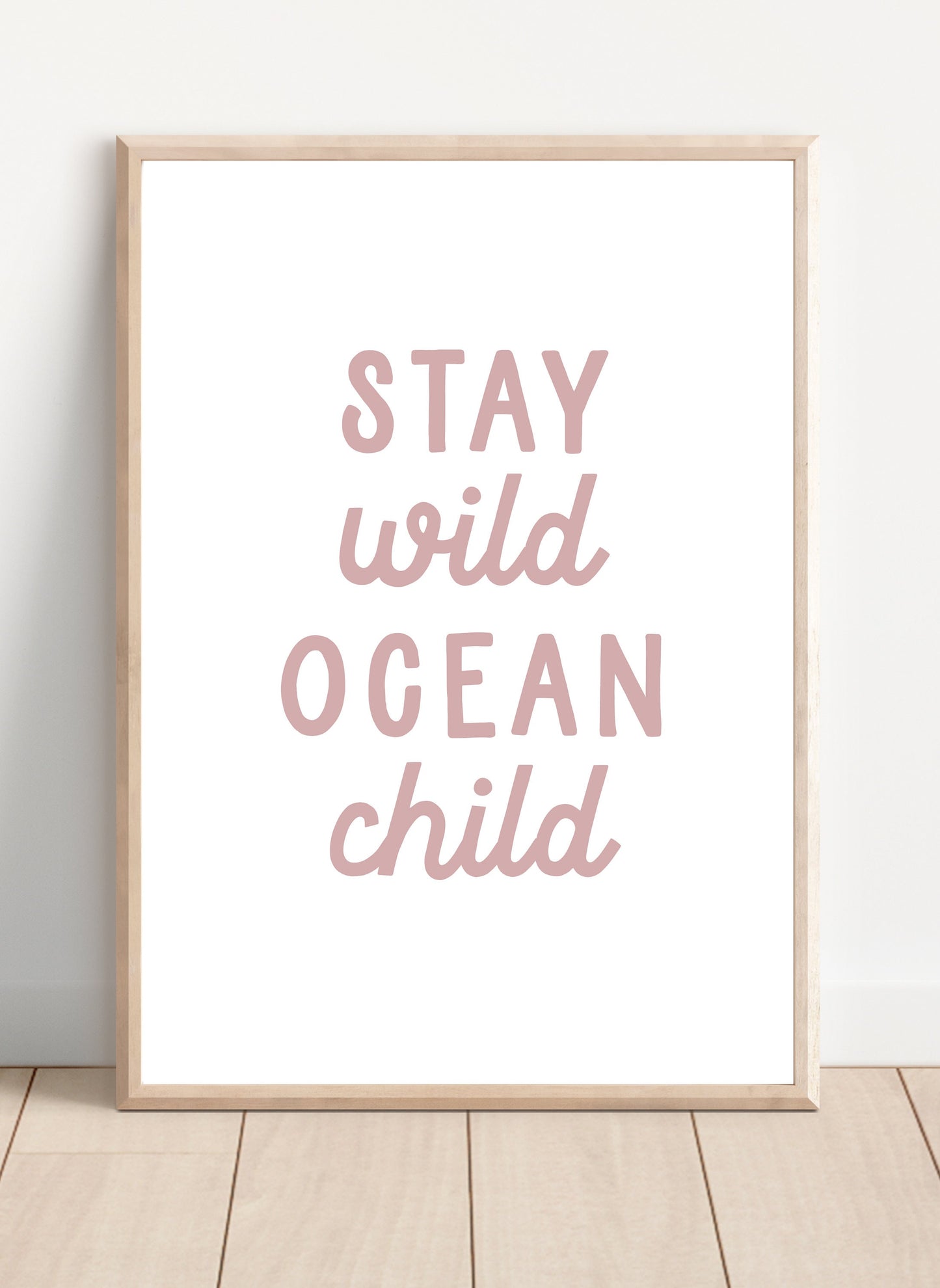 Boho Pink Surf Gallery Wall Art Set of 6 prints